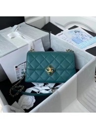Imitation Chanel Flap Shoulder Bag Original leather AS2634 green HY17175Za30