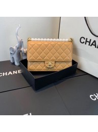 Imitation Chanel Flap Shoulder Bag Sheepskin Leather 77399 light tan HY8665SU34