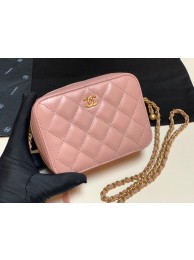 Imitation Chanel Lambskin camera bag AS2463 pink HY495KV93