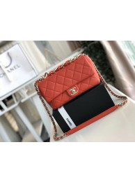Imitation Chanel Lambskin Flap Bag &gold-Tone Metal AS1353 red HY12021sJ18
