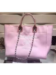 Imitation Chanel Large Canvas Tote Shopping Bag A5002 Pink HY1858uq94