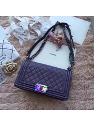 Imitation Chanel Le Boy Flap Shoulder Bag Cannage Patterns F67086 Black HY21373AI36