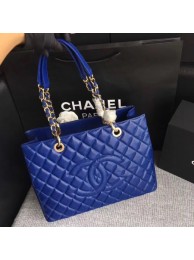 Imitation Chanel LE Boy Grand Shopping Tote Bag GST Blue Cannage Pattern A50995 Gold HY2758AI36