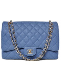 Imitation Chanel Maxi Quilted Classic Flap Bag Blue Cannage Patterns A58601 Gold HY18118Xr29