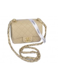 Imitation Chanel mini Classic Flap Bag Apricot Cannage Pattern 1115 Gold HY6974SU87