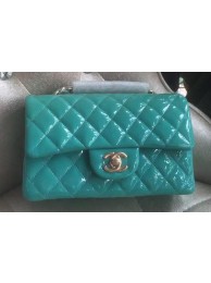 Imitation Chanel mini Classic Flap Bag Original Patent A1116 Green HY22971sJ18