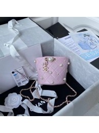 Imitation Chanel mini drawstring bag AS2518 pink HY25792Oz49