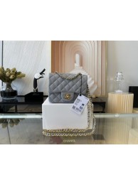 Imitation Chanel MINI Flap Bag Original Sheepskin Leather 1115 gray HY8300SU34