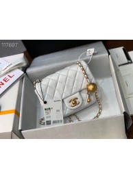 Imitation Chanel MINI Flap Bag Original Sheepskin Leather AS1786 White HY7205SU34