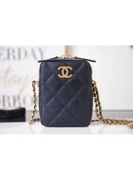 Imitation Chanel mini Shoulder Bag Grained Calfskin AS2857 black HY16330SU34