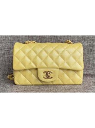 Imitation Chanel Original Lather Flap Bag AS1792 Lemon HY14434ye39