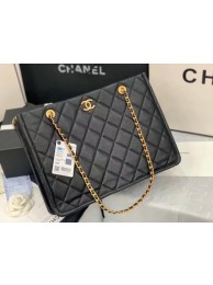 Imitation Chanel Original Leather Shopping Bag AS2360 black HY6926VO34