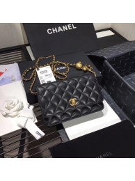 Imitation Chanel Original Small classic Sheepskin flap bag AS33814 black HY6364Fo38