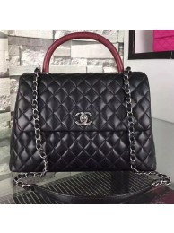 Imitation Chanel Shoulder Tote Bag Original Calfskin Leather A7778 Black HY16412SU58