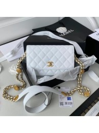 Imitation Chanel SMALL FLAP BAG AP2840 white HY14477Oz49