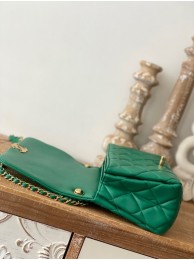 Imitation Chanel SMALL FLAP BAG Lambskin & Gold-Tone Metal AS3367 green HY7877Dl40