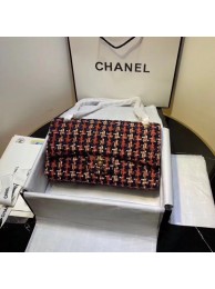 Imitation CHANEL Tweed Calfskin -Tone & Gold-Tone Metal AS1112 red HY11953RC38