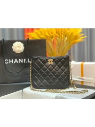 Imitation Cheap Chanel mini Shoulder Bag Lambskin&Gold-Tone Metal AS3259 black HY9873fV17