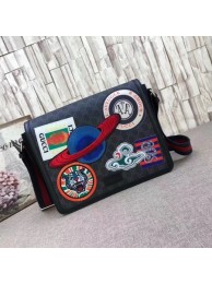 Imitation Cheap Gucci Night Courrier GG Supreme Flap Messenger Bag 474138 Black HY20823fV17