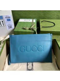Imitation Cheap Gucci Ophidia pouch leather 681200 blue HY6223fV17
