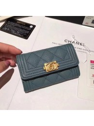 Imitation Fashion BOY CHANEL Card Holder A80603 blue HY5779kd19