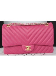 Imitation Fashion Chanel 2.55 Series Flap Bag Lambskin Chevron Leather A1112CF Rose HY14539kd19