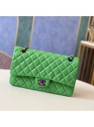 Imitation Fashion Chanel Classic Handbag Lambskin & Color Metal A01112 Green HY2129kd19
