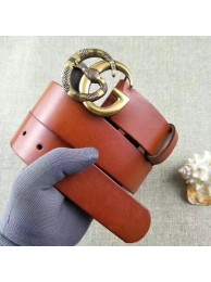 Imitation Gucci 34mm Leather Belt GG2369 Orange HY2245Nj42