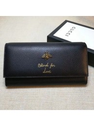 Imitation Gucci Animalier Continental Wallet 454070 Black HY15529ye39
