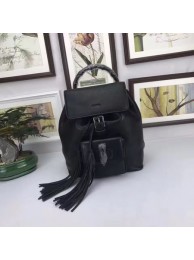 Imitation GUCCI Calfskin Leather Backpack 387149 Black HY2685KV93