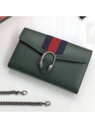 Imitation Gucci Calfskin Leather Shoulder Bag 481377 Green HY13775SU34