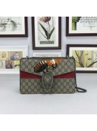 Imitation Gucci Dionysus GG Supreme Canvas Shoulder Bag 400249 Red HY1930EY79
