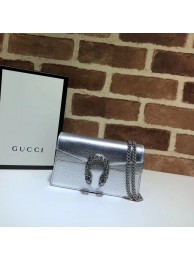Imitation Gucci Dionysus Leather Super mini Bag 476432 silver HY5945EY79