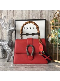 Imitation Gucci Dionysus Leather Top Handle Bag 448075 Red HY21369ye39