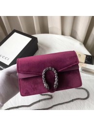 Imitation Gucci Dionysus Velvet Super mini Bag 476432 Purple HY1860QN34