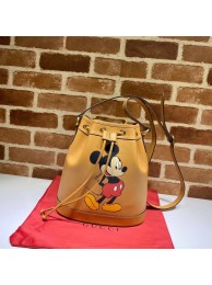 Imitation Gucci Disney x Mickey Mouse Small Bucket Bag 602692 Brown HY22650Za30