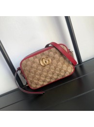 Imitation Gucci GG Marmont canvas mini Bag 448065 red HY10784ye39