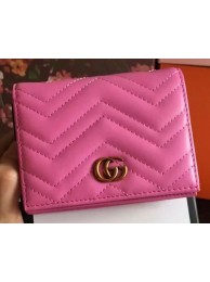 Imitation Gucci GG Marmont Card Case 443125 Rose HY9985KV93
