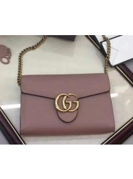 Imitation Gucci GG Marmont Leather mini Chain Bag 401232 Grey HY20464lH78