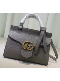 Imitation Gucci GG Marmont Leather Top Handle mini Bag 442622 Grey HY18774Fo38