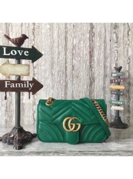 Imitation Gucci GG Marmont matelasse Mini Bag 446744 Green HY2188Ug88