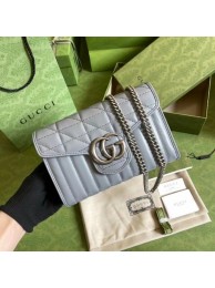Imitation Gucci GG Marmont matelasse mini bag 474575 gray HY18648uq94