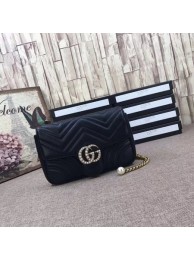 Imitation Gucci GG Marmont matelasse Mini Bag 476809 Black HY26148Xr29