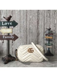 Imitation Gucci GG Marmont Matelasse Mini Shoulder Bag 448065A White HY24795zn33