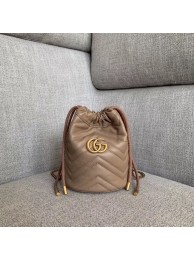 Imitation Gucci GG Marmont mini bucket bag 575163 apricot HY23019lH78