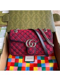 Imitation Gucci GG Marmont multicolor small shoulder bag 443497 red HY23780Nj42