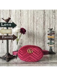 Imitation Gucci GG Marmont Velvet Belt Bag 476434 Rose HY25823RC38