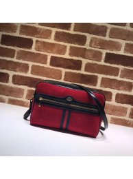 Imitation Gucci GG original Nubuck leather Shoulder Bag 517080 red HY8450Nj42