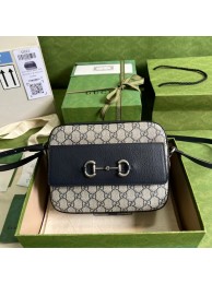 Imitation Gucci Horsebit 1955 small bag 645454 blue HY2320KV93