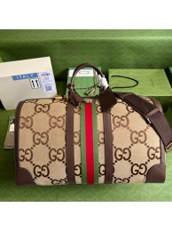 Imitation Gucci Jumbo GG large duffle bag 696039 brown HY19013uq94